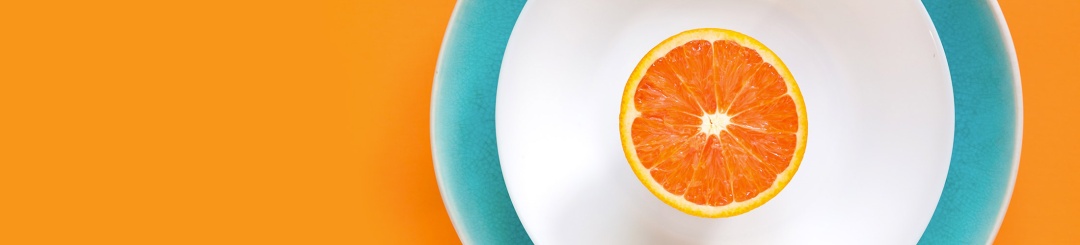 Orange on a plate