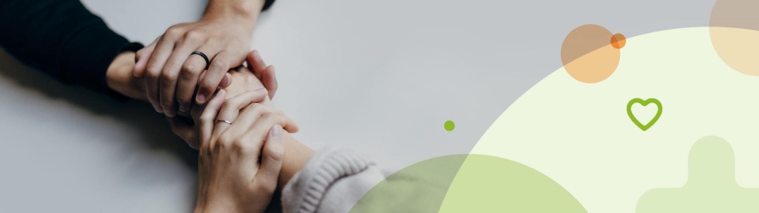 People with diabetes supporting each other by holding hands