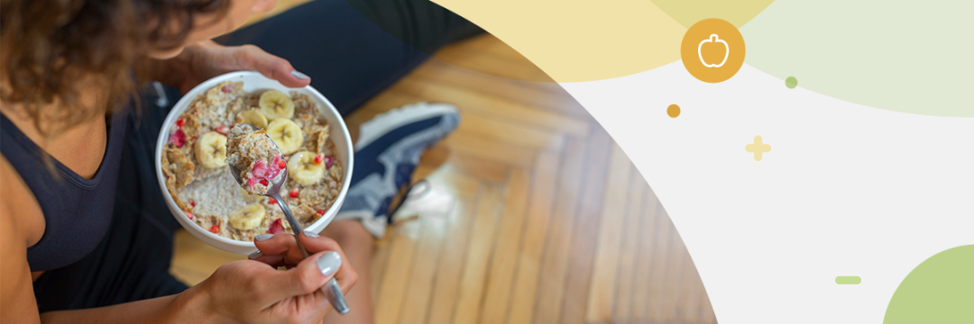 Woman eating cereals