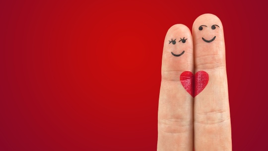 Two fingers looking like lovers